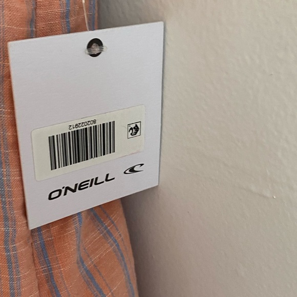 Oneill Pink Blue Pin Striped Cotton Mini Dress Size XL NWT SKU0476 - Picture 8 of 10